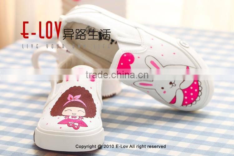 NO.XW009 White canvas slip-on shoes wholesale/Kids canvas shoes/Cheap canvas shoes