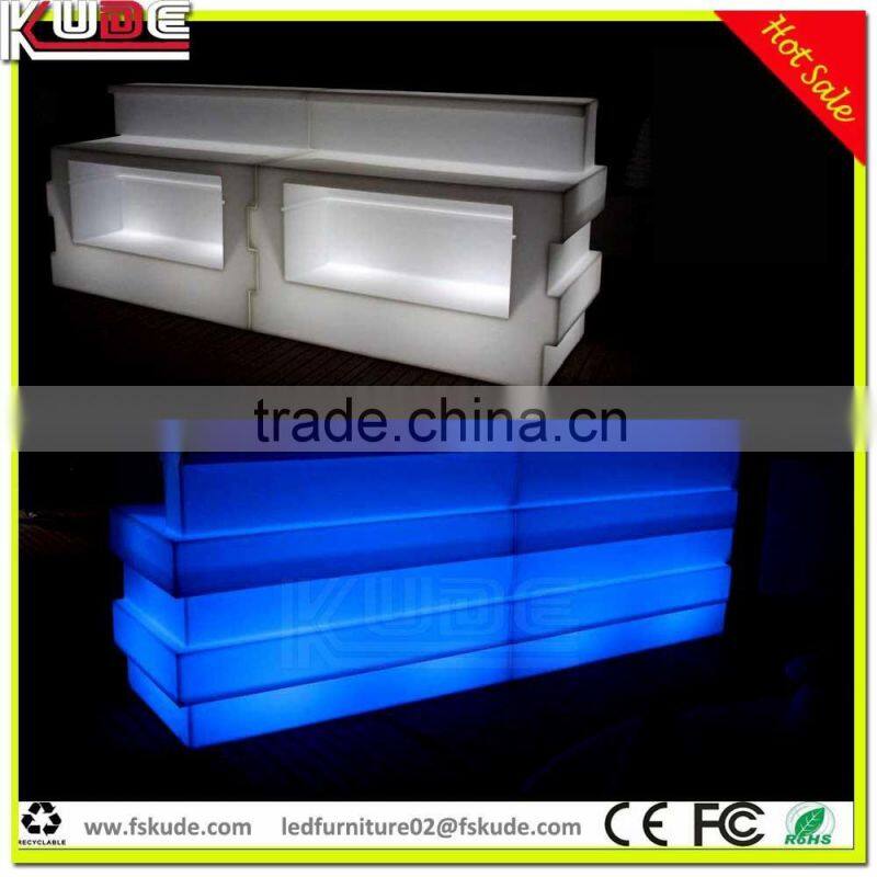 2016 commercial illuminated led bar counter with remote control