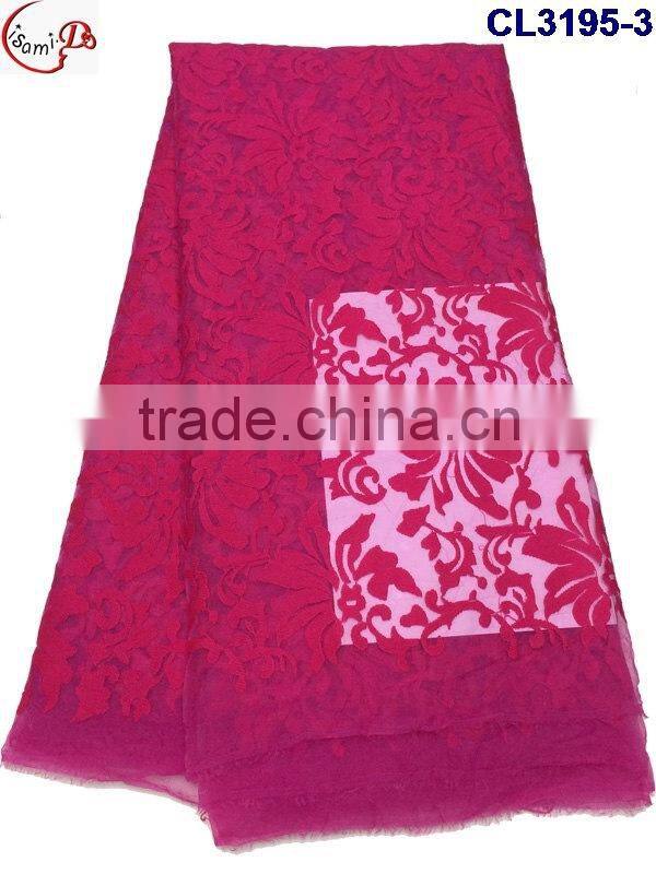 CL3195-3 red Beautiful New arrival Gorgeous Organza lace lace fabric