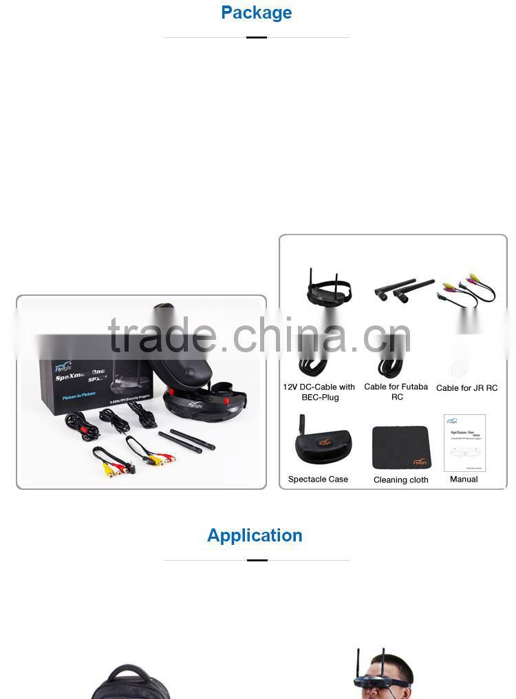 Flysight SPX02 5.8GHz FPV Video Wireless RX w/ headset&front camera compared with FatShark Attitude V2 Video Goggles