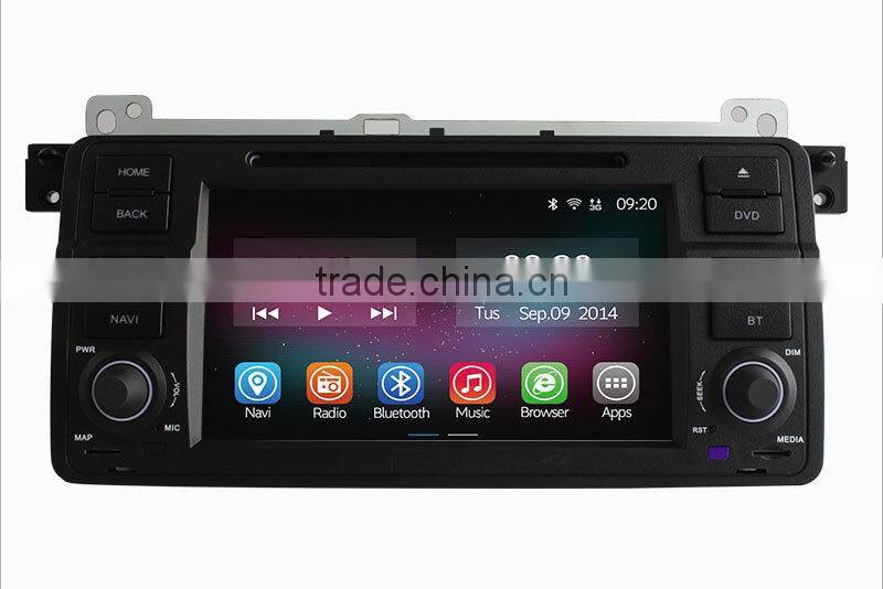 Newest quad core Android 4.4 up to android 5.1 car mulitmedia player for BMW E46 M3 with RDS