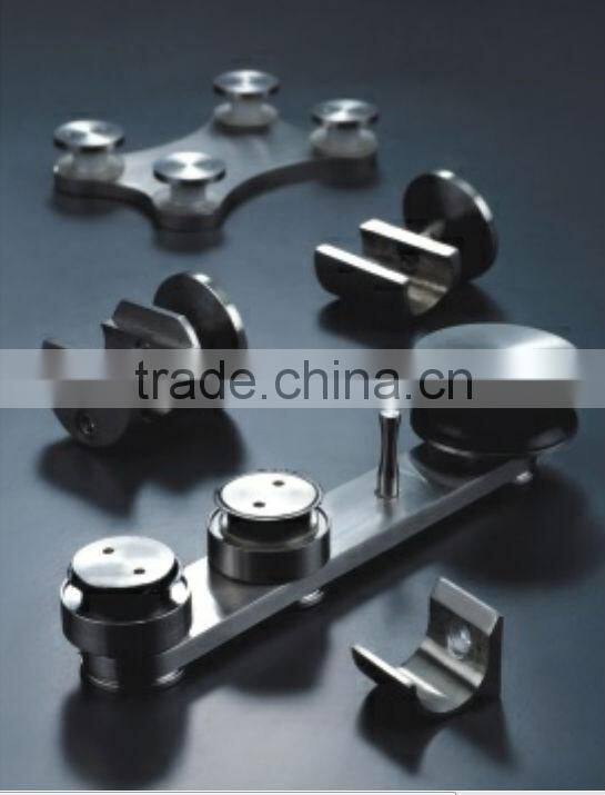 stainless steel sliding glass door glass clamp buckle