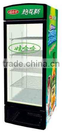 commercial supermarket glass door beer display cooler