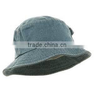 Cotton twill string bucket hat with wide/short brim blank bucket hat