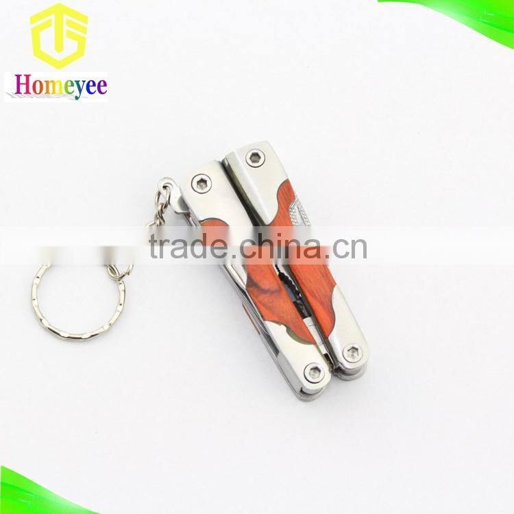 Mini Promotion GIft Tools Multifunction Plier With Rose Wood Handle