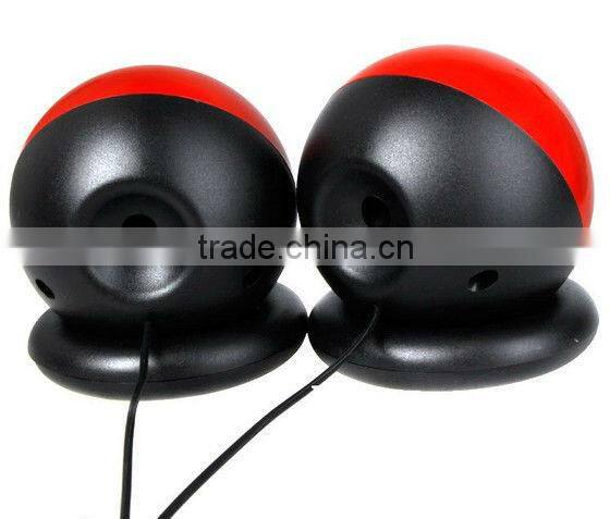 2Pcs Red Mini Speaker Stereo USB Speaker MP3 Amplifier