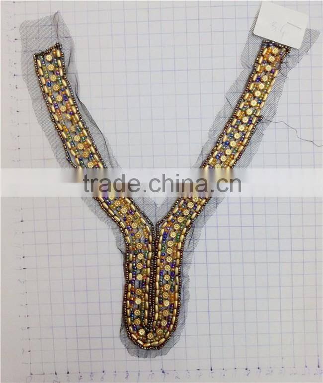 Fashion New Arrival Beaded Collar Neckline