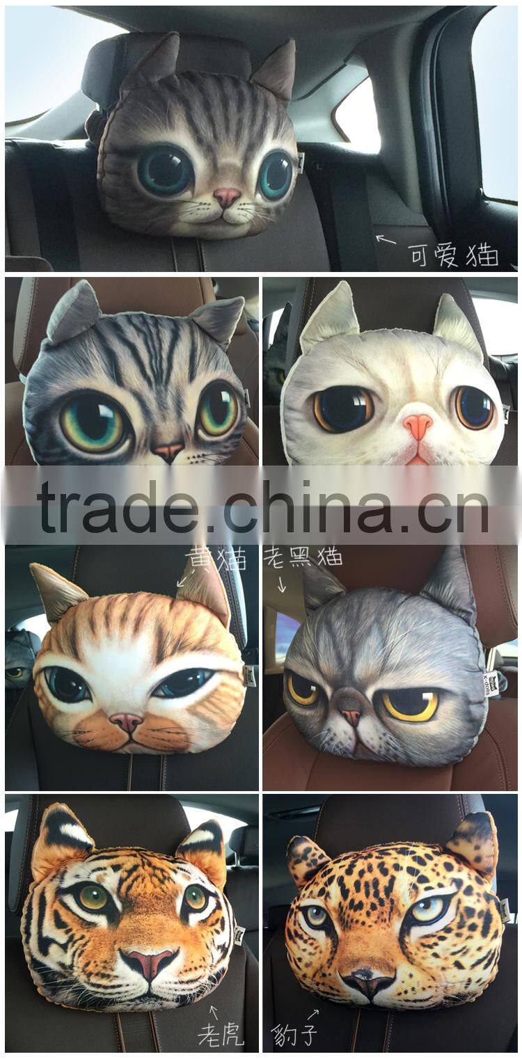 animal face pillow case wholesale popular cat face pillow cover , dog face pillow case