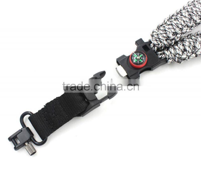 Two point paracord rifle sling, 2 in 1 rifle sling