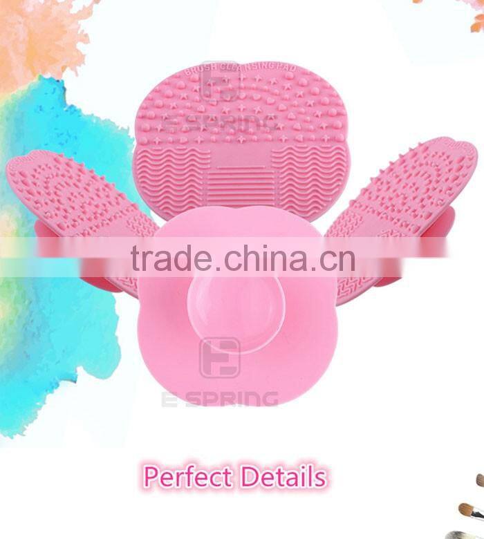 Mini Cosmetic Brush Washing Scrubber with Suction Cup Silicone Makeup Brush Cleaning Pad