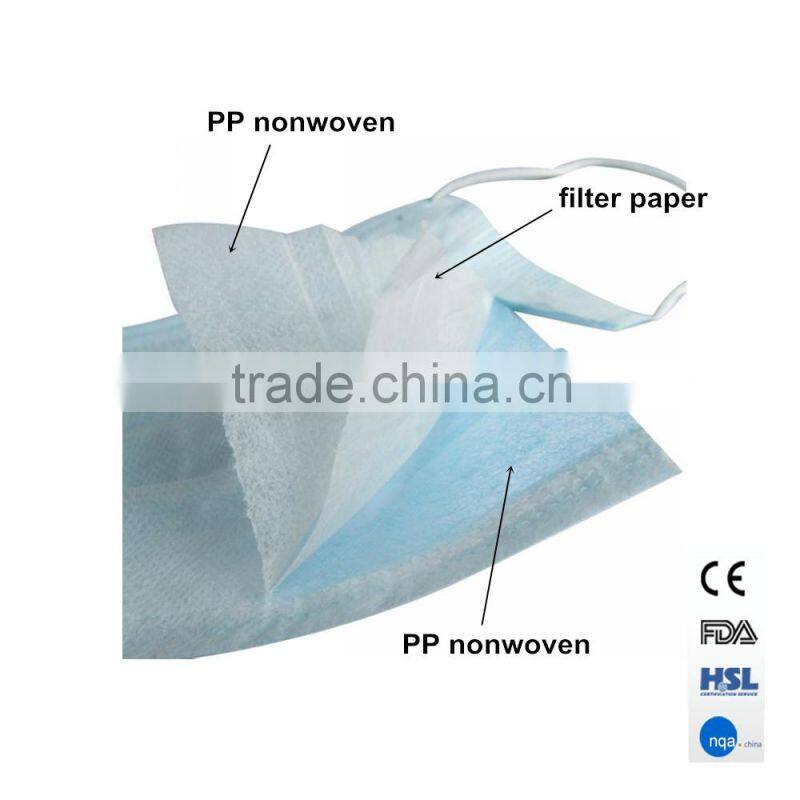 2016 Hospital High Quality Disposable Medical Face Mask