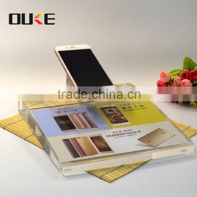 handmade clear acrylic mobile phone holder for wholesale