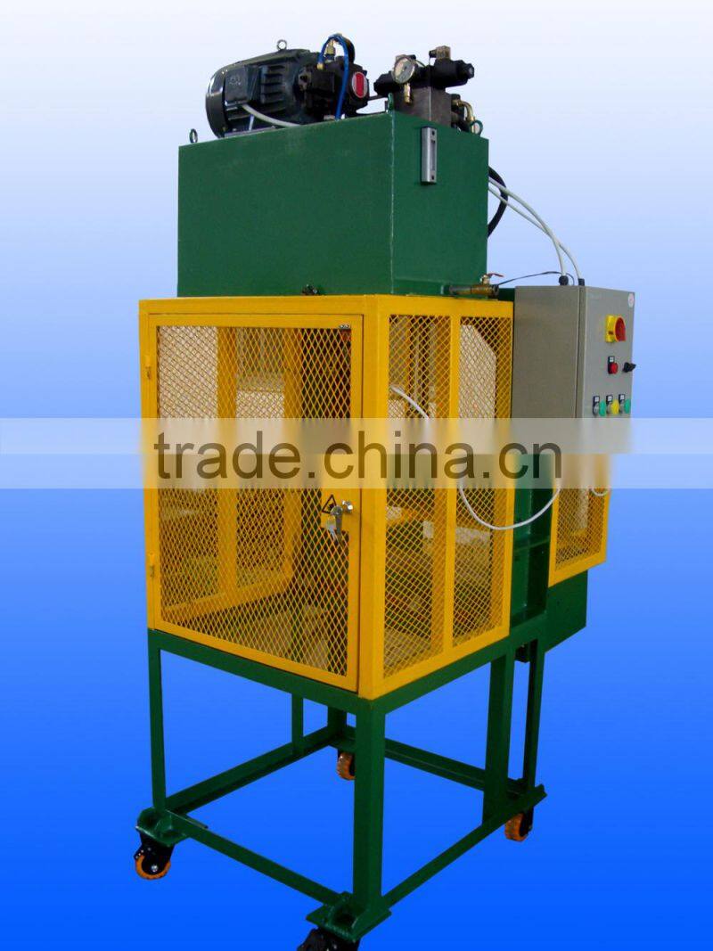 single blade hydraulic rubber bale cutter/baler type cutting machine