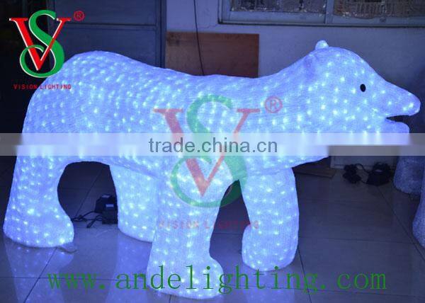 new LED 3D motif light big polar bear