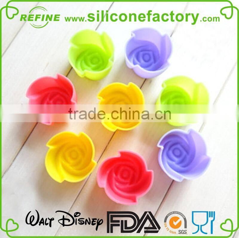Valentine flower rose shaped platinum grade silicone bake mould