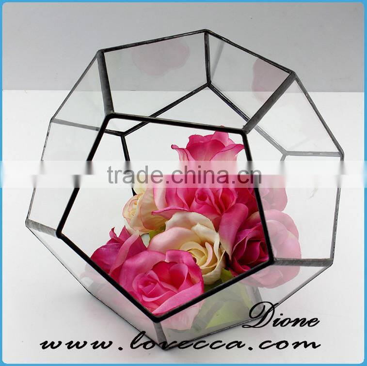Hot sale indoor plant glass terrarium clear glass geometrical hanging terrarium-glass terrarium decorative plant holder