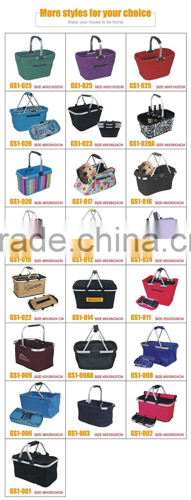 Picnic insulated tote basket, Collapsible & Foldable, strong, lightweight,easy to carry, good for fruits,picnic stuff,clothes an