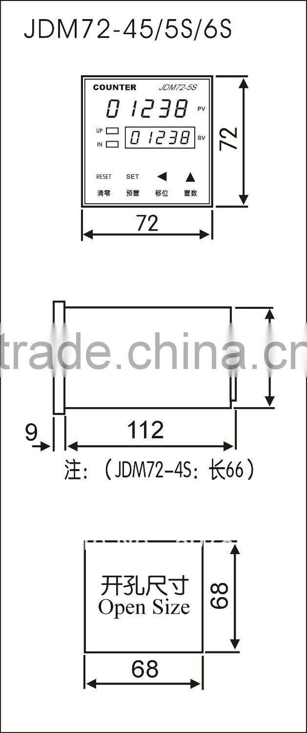 Yard and inches forward and reverse Cable meter counter cable length measurement