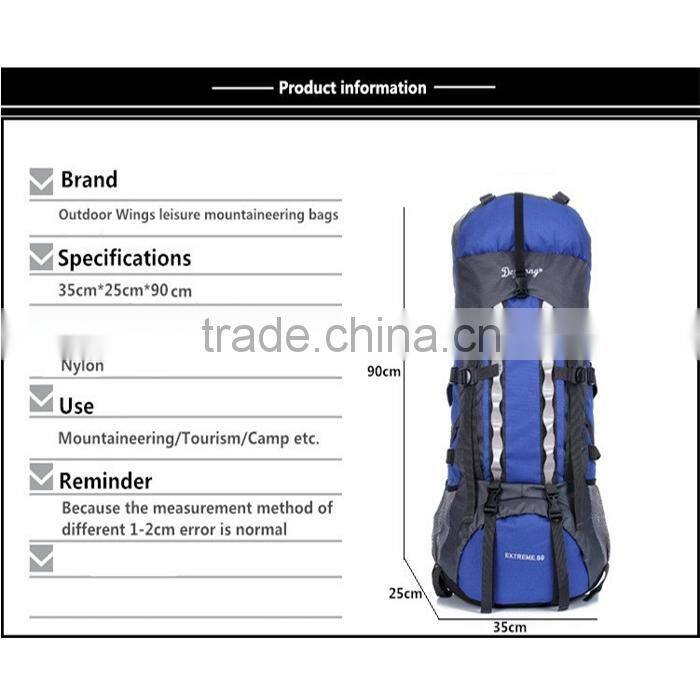 orange mountain backpack with custom design