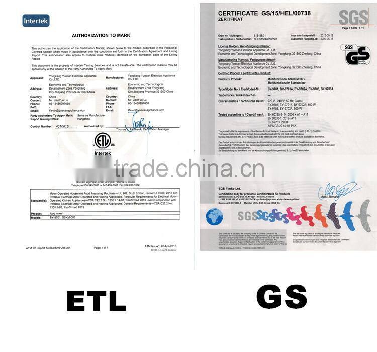 5L Electric multifunction commercial planetary industrial food mixer