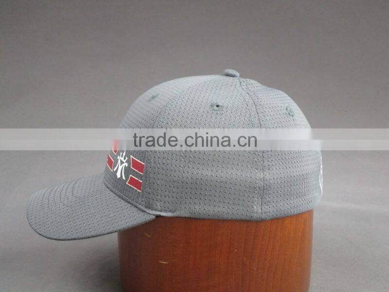 High quality Custom Gray Stretch Cap with Print decoration