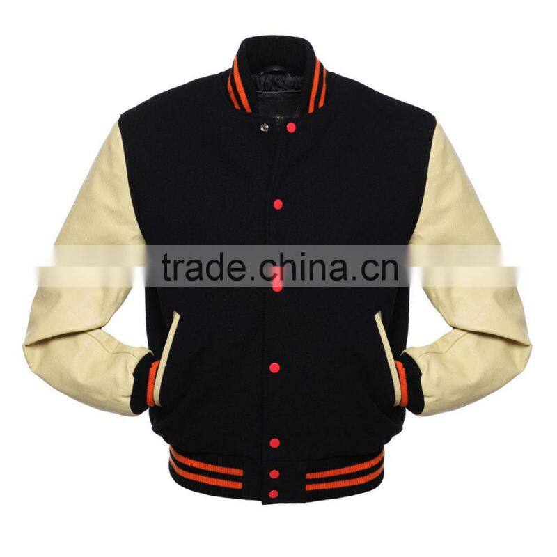 American Baseball Jackets, varsity jackets wool with leather