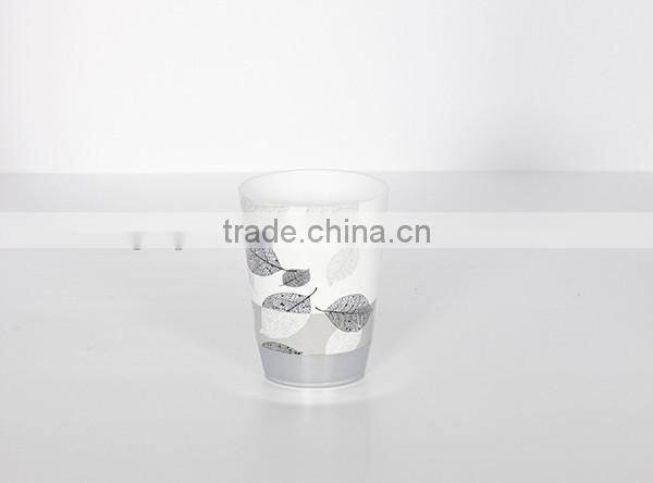 Grey leaf printed bathroom toiletry set