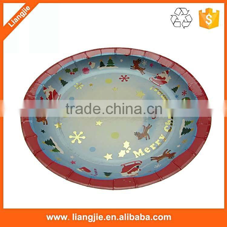 Disposable colorful printing dish ,custom fancy paper plate