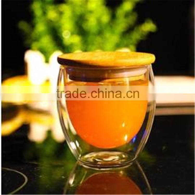 2016 new items heat resistant Double wall borosilicate glass cup 250ml/350ml/450ml/650ml in stockage