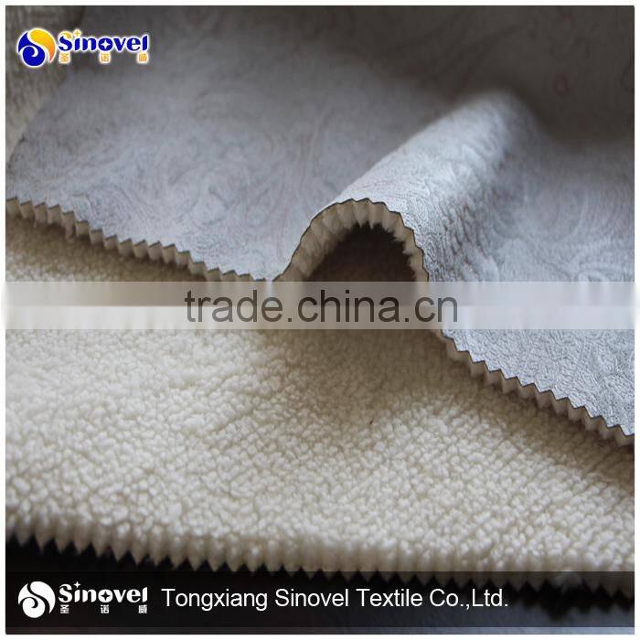 Bronzing suede fabric bonded short pile fake fur fabric/apparel fabric