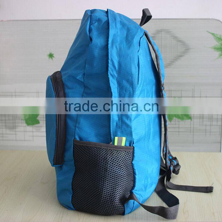 fashion outdoor waterproof fold nylon backpack storage bag for small quantity order