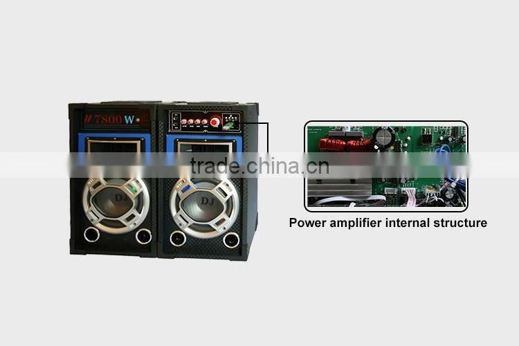 Wooden Cheap Box Dj Home Theatre Speakers With SD USB FM Wireless Mic