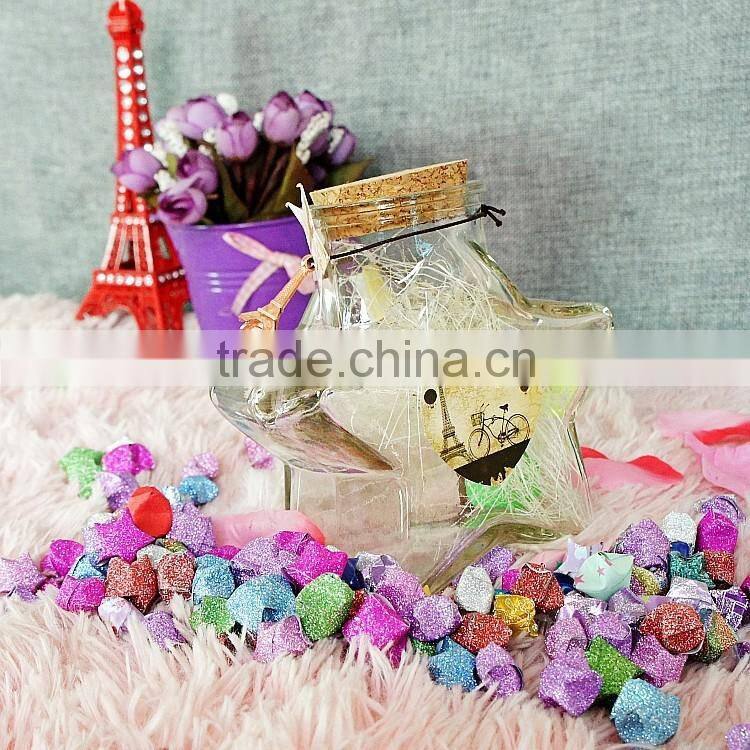 High quality Mini wishing bottle , star shape floating bottle good luck wishing mini bottle
