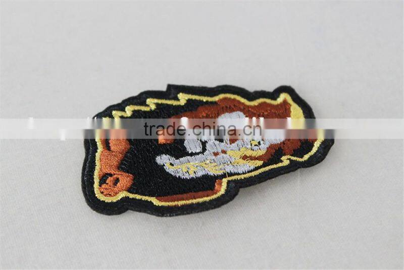 promotional news design mini patch trim cheap design trim embroidery trim 6*9cm polyester patch
