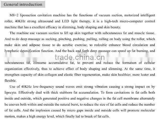 lipo suction cavitation vacuum slimming machine (CE approved)