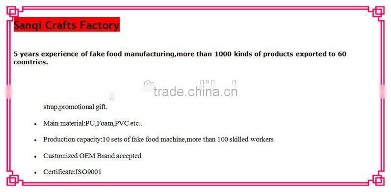 PU Wholesale Artificial Fake Sesame Bread Model With Cream Scent Bakery Window Shopping