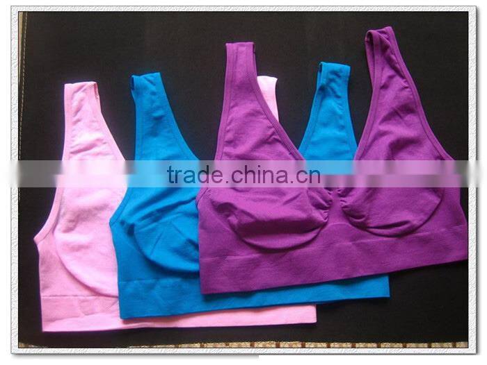New U Back Sport Yoga Bra Leisure Seamless Genie Bra Camisole Exercise Crop Tops Non Padded 3pcs/set
