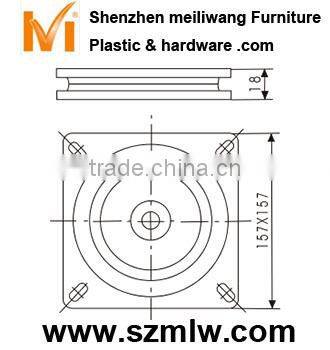 swivel chair revolve sliding base plate fitting