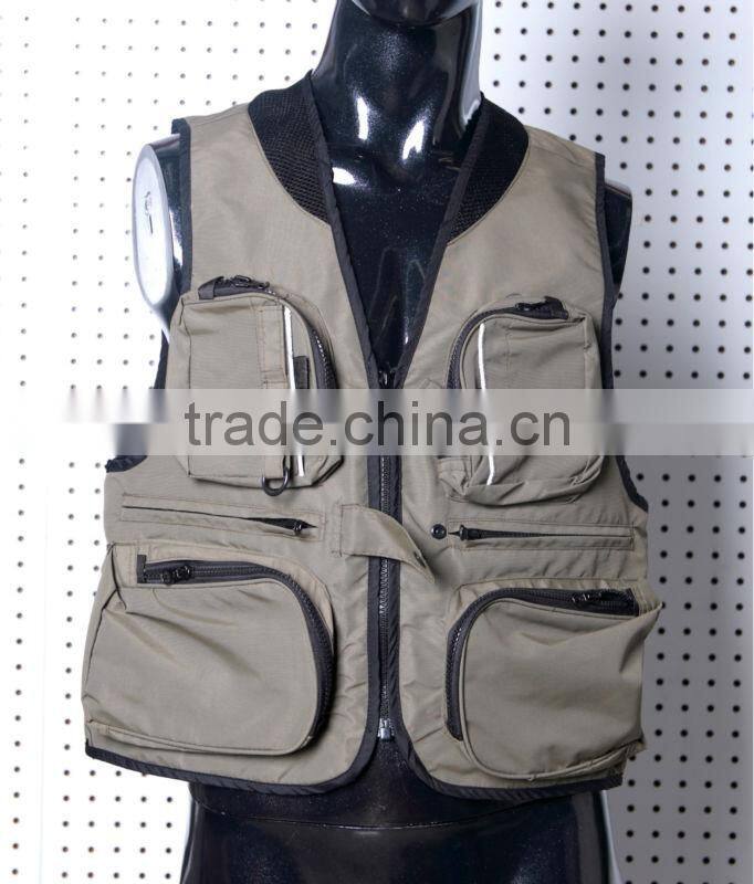 2016 Latest design workable price men's outdoor quick dry fishing vest