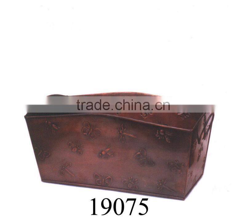 galvanised planter, garden planter, planter, iron planter