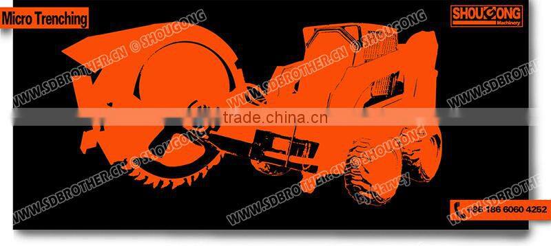 Concrete micro trenching machine, City concrete trencher machine