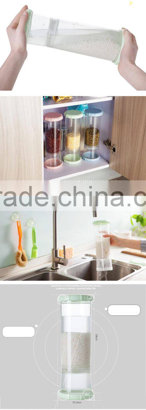 Rice Washing shaker bottle Bowl with Bottom Drainers