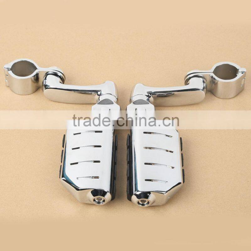 32MM Universal Long Angled Highway FootPeg Mount For Kawasaki Harley Suzuki Bar