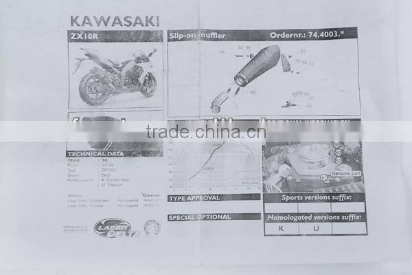 For KAWASAKI ZX-10R 2008-2010 Motorcycle Exhaust Pipe LASER Delta slip-on muffler