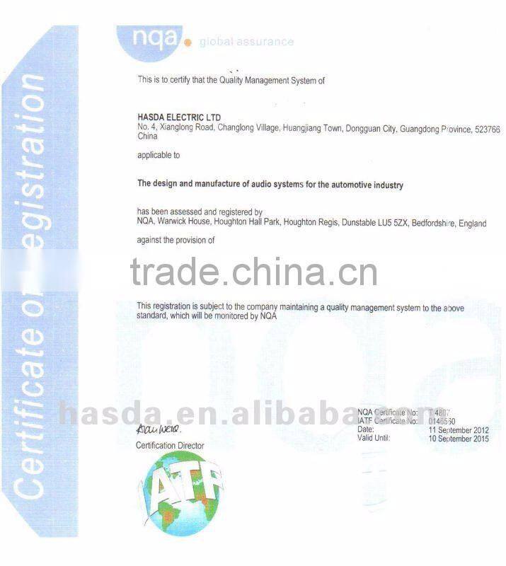 2017 One Din waterproof audio with DAB