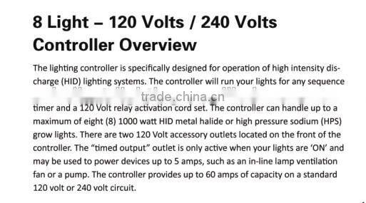 Hydroponic lighting system controller hydra 8 24 Hour Timer Switch / 24 hours mechanical timer / 24hrs grounded grow light timer
