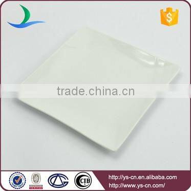New product square shape white catering ceramic plate