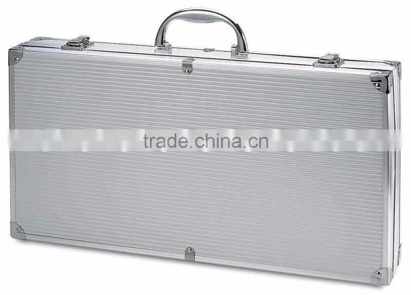 24pcs Premium Stainless Steel BBQ Set with Aluminum Storage Case - Perfect Heavy Duty Professional Outdoor Barbecue Grill Tool A