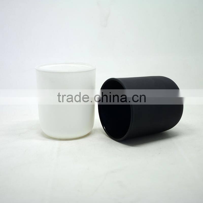 10oz glass candle jars amber/white/black candle container glass candle cup