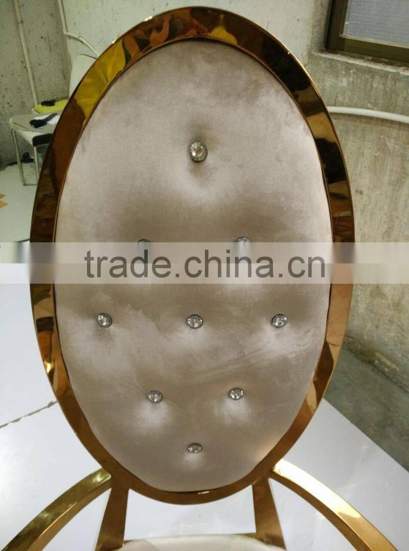 China furniture stainless steel dining chair for wedding